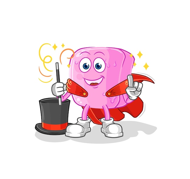 Vector de caracteres de ilustración de mago de uñas