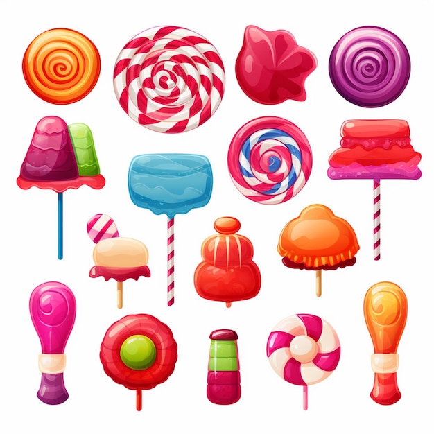 vector caramelo ilustración comida dulce postre diseño azúcar icono aislado vacaciones caramelo