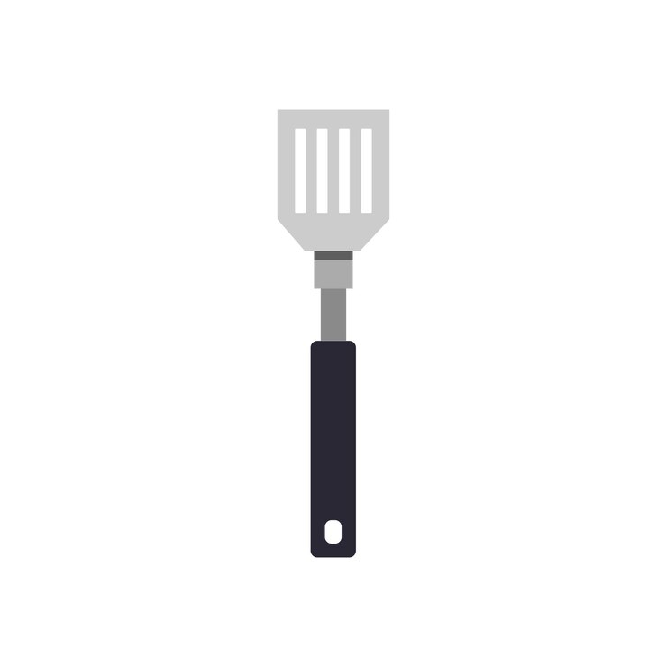 Vector, caricatura, espátula, diseño, utensilios de cocina, utensilio de cocina, ilustración