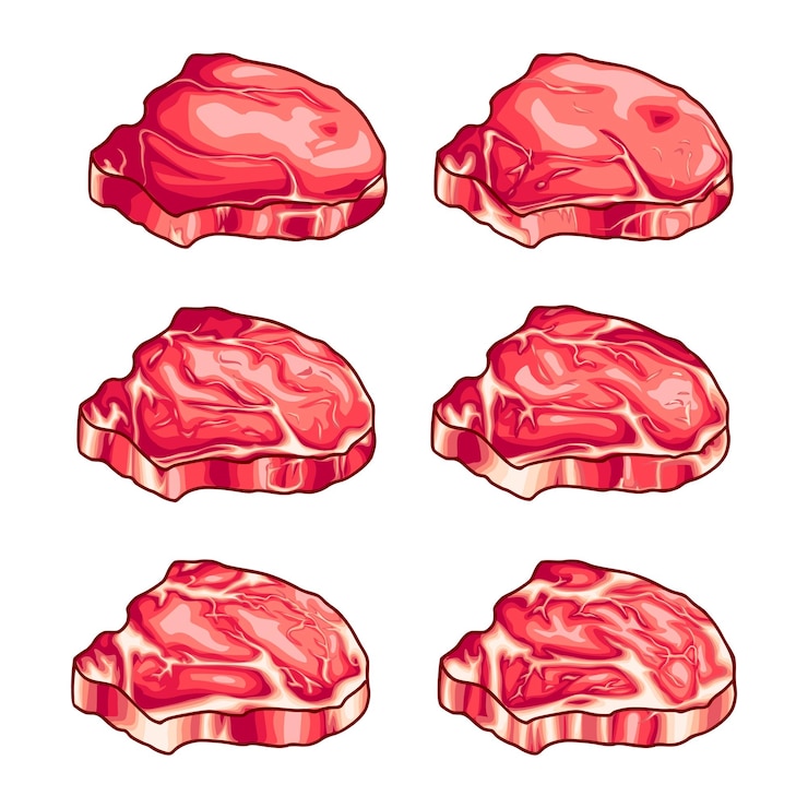 Vector vector de carne roja