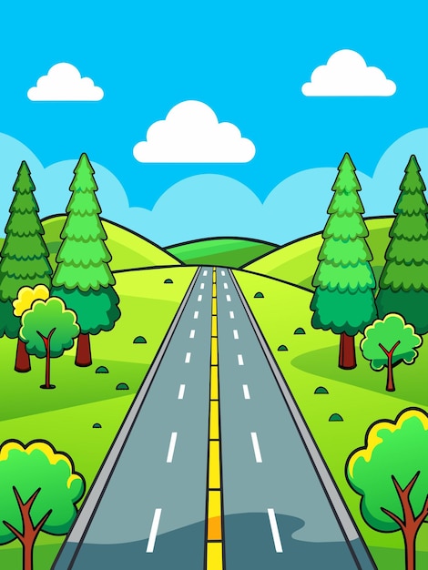 Vector vector de carreteras paisaje de fondo 1