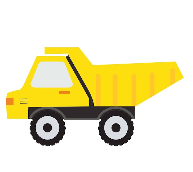 Vector de carretilla de construcción sobre fondo blanco