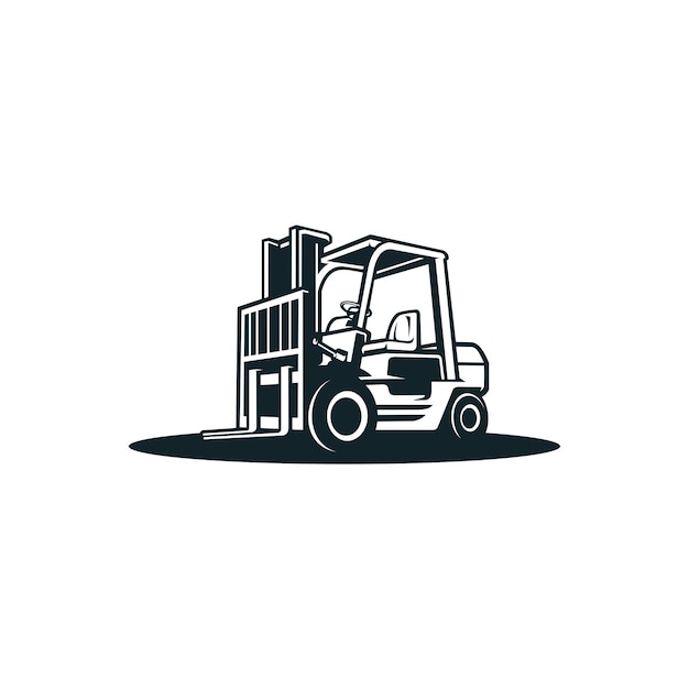 vector de carretilla elevadora aislado para ilustración o diseño de logotipo