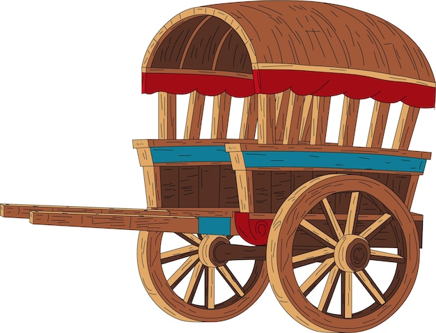 Vector de un carro de la aldea india