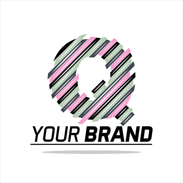 Vector carta logo fuente inicial colorido degradado vector