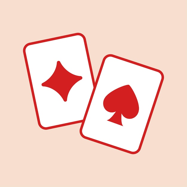Vector de cartas de juego Diseño Ilustración de símbolos