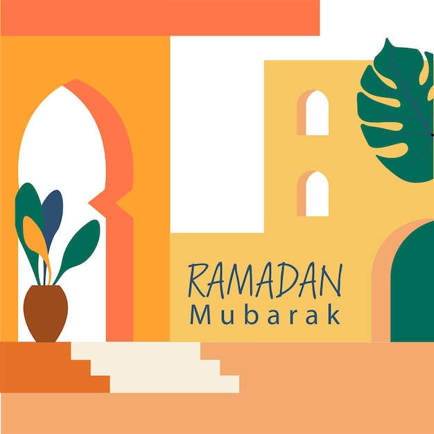 Vector de carteles para la celebración del cálido Ramadán