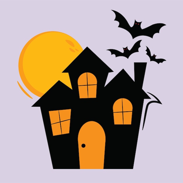 El vector de la casa de las brujas es perfecto para Halloween.