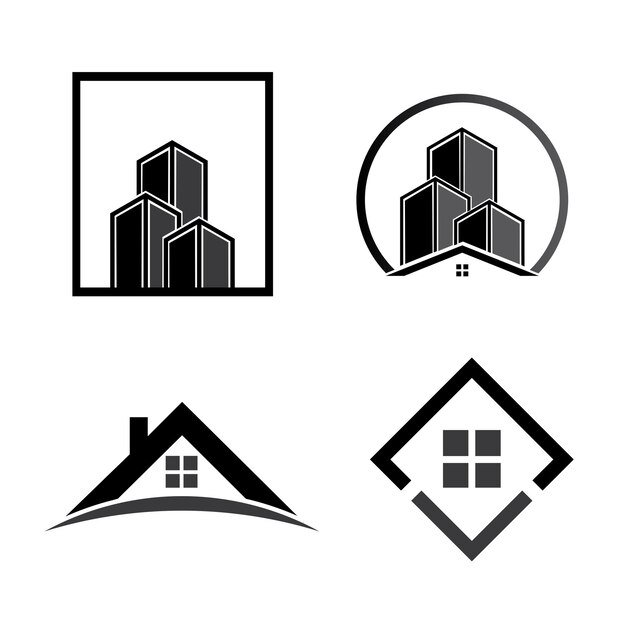 vector de casa de diseño de logotipo de bienes raíces