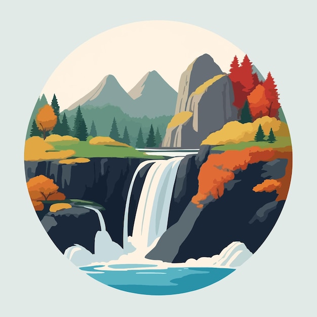 Vector de las cascadas