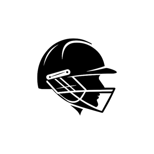 Vector de casco de cricket