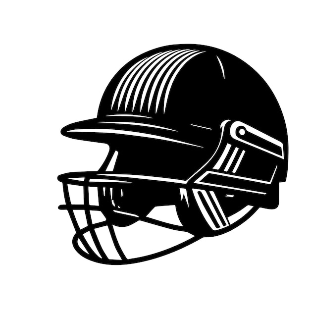 Vector de casco de cricket