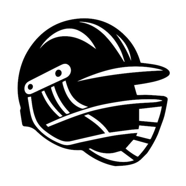 Vector de casco de cricket