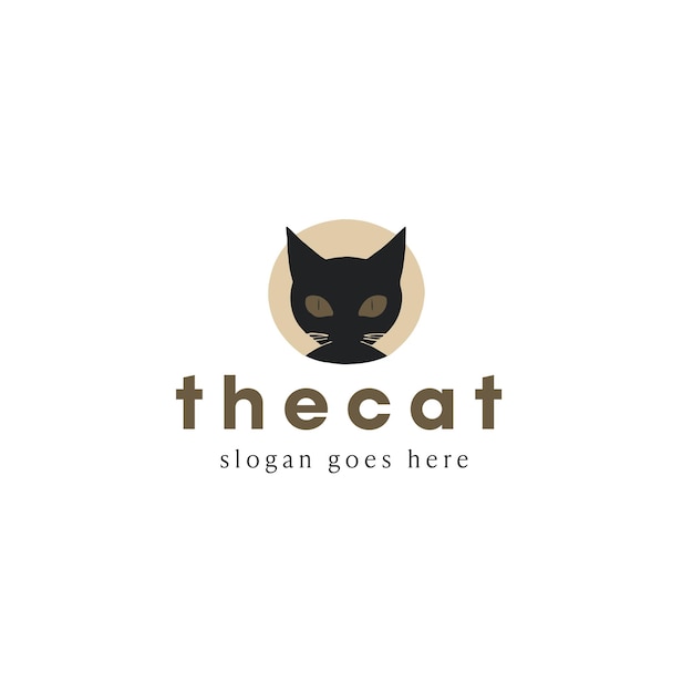 vector cat logo de diseño