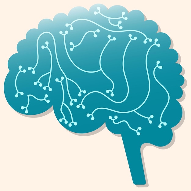 Vector Cerebro humano Sistema nervioso humano Neuropsicología medicina Creatividad problemas de memoria