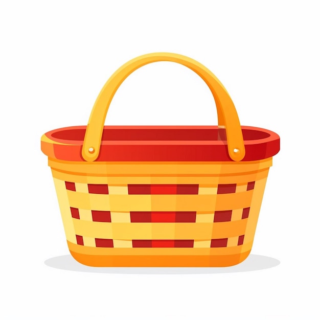 Vector cesta mercado ilustración objeto aislado supermercado tienda negocio comprar bolsa purc