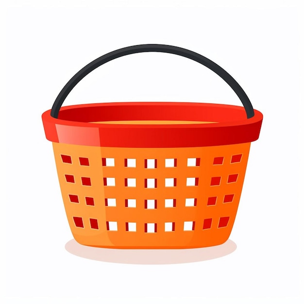 Vector cesta mercado ilustración objeto aislado supermercado tienda negocio comprar bolsa purc