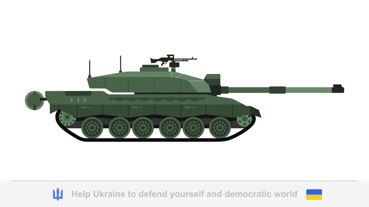 Vector vector challenger 2 verde. tanque de batalla principal británico (mbt). ilustración de vector de tanque challenger 2