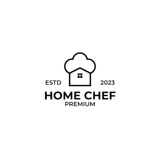 Vector chef casa logo diseño concepto ilustración idea