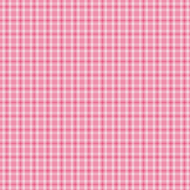 Vector vector de chequeo rosado con patrón de cuadros sin costuras