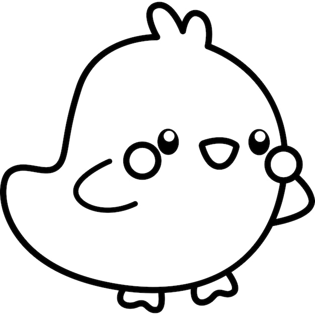 un vector de una chica linda en color blanco y negro
