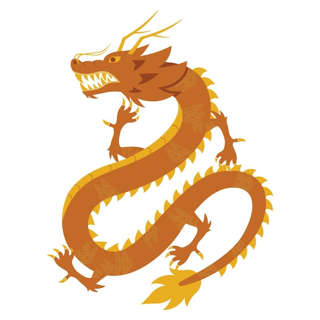 Vector chino símbolo del dragón japonés