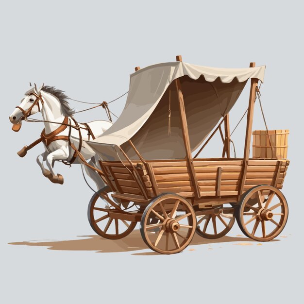 Vector Chuckwagon en un fondo blanco