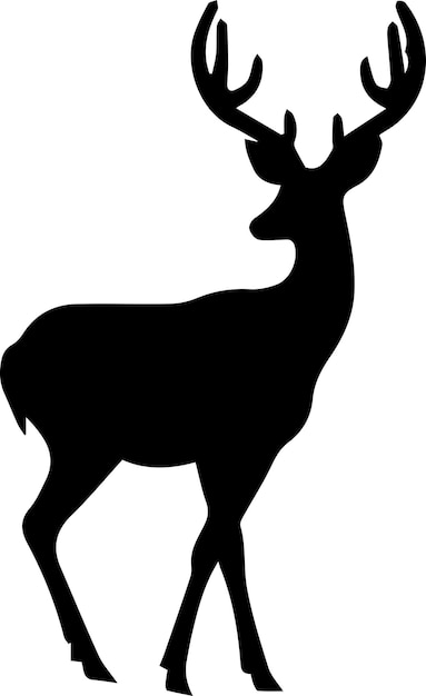 Vector de ciervos silueta 8