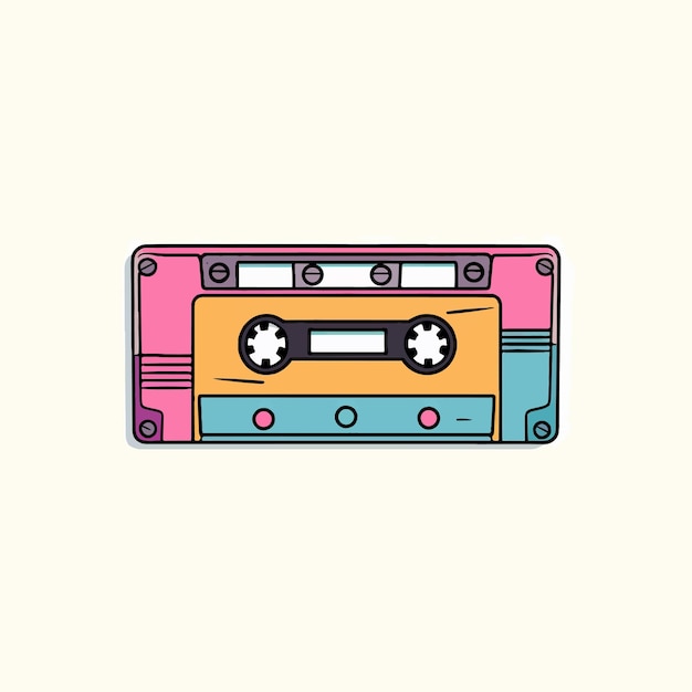 Vector de cinta de casete retro