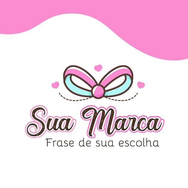 Vector de la cinta del logotipo lindo