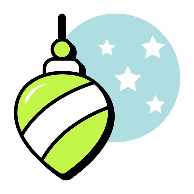 Vector Círculo de Navidad Color Contorno Icon Pack y Ilustración