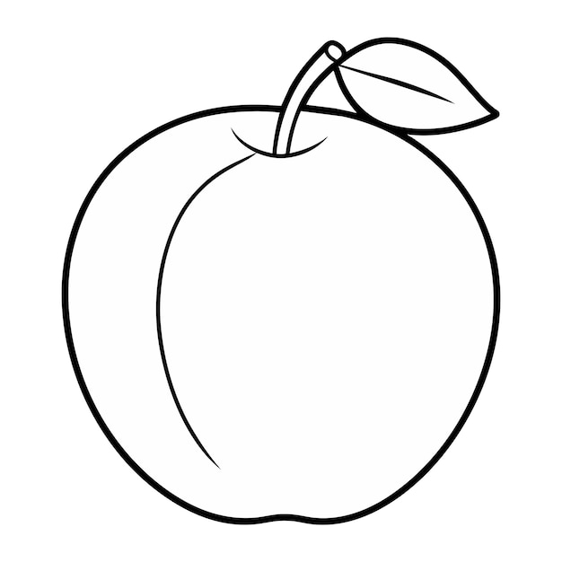 Vector de ciruela Ilustración página de colorear para niños