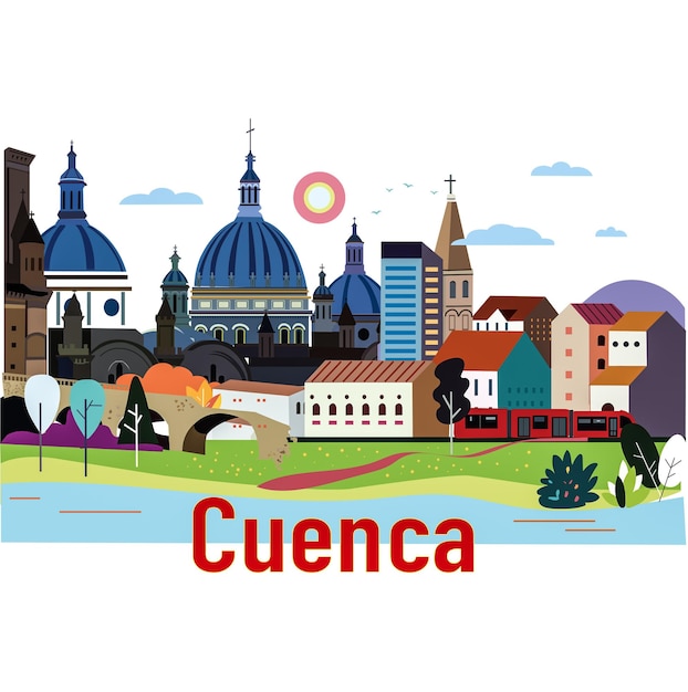 Vector vector de la ciudad de cuenca en ecuador