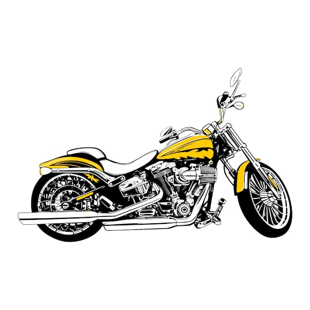 Vector clásico de motocicleta modif americana