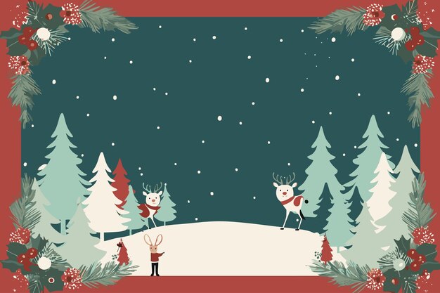 Vector clip art marco de elemento de navidad fondo de banner papel de pared