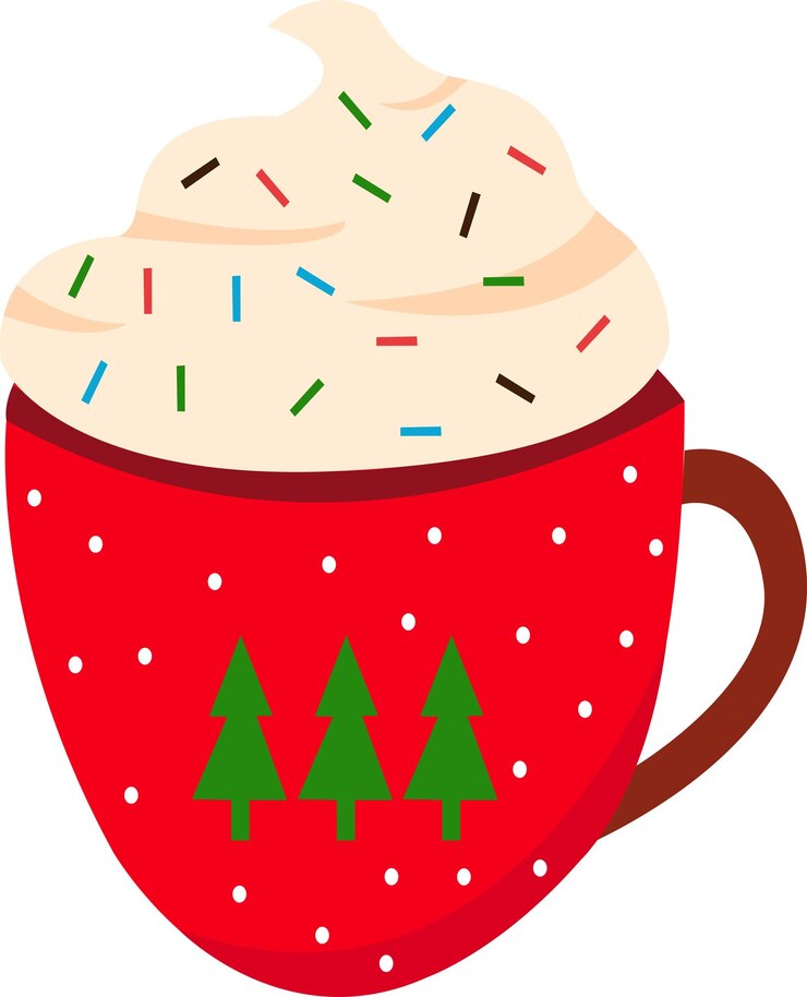 Vector vector de clipart de café de navidad aislado