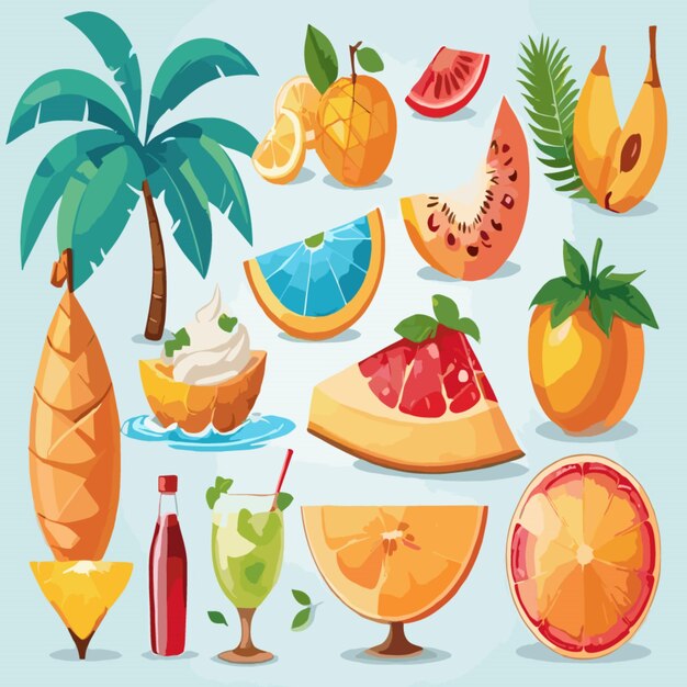 Vector de clipart de dibujo de verano