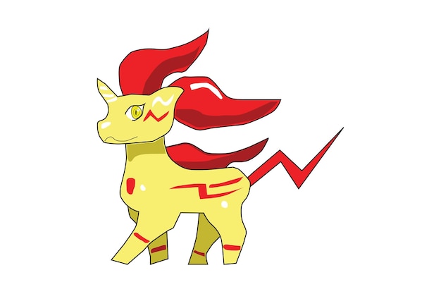 Vector de clipart de dibujos animados de unicornio
