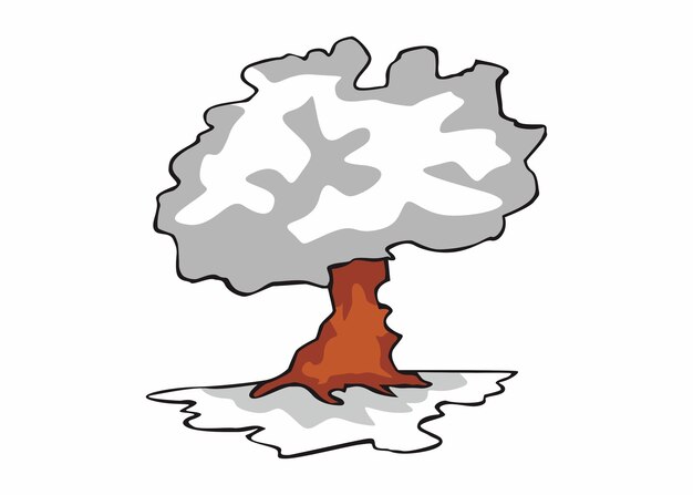 Vector vector de clipart del icono del árbol de invierno