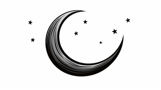 Vector de clipart de la luna creciente