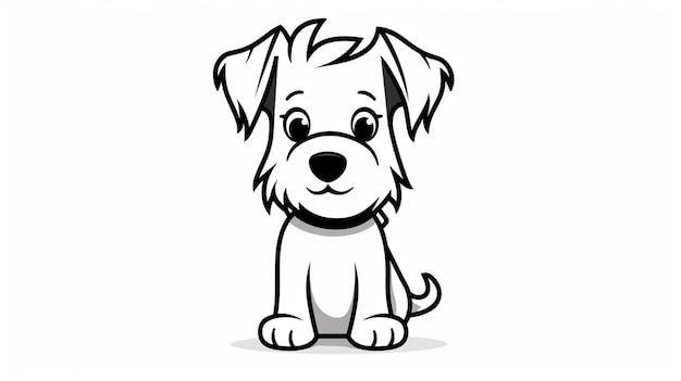 Vector vector de clipart de perro sobre un fondo blanco