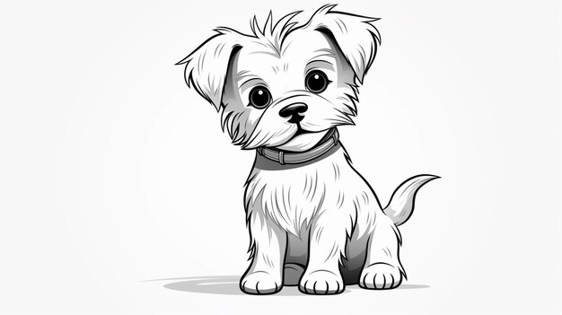 Vector vector de clipart de perro sobre un fondo blanco