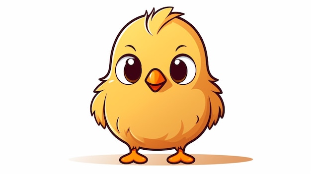 Vector de clipart de pollo en un fondo blanco