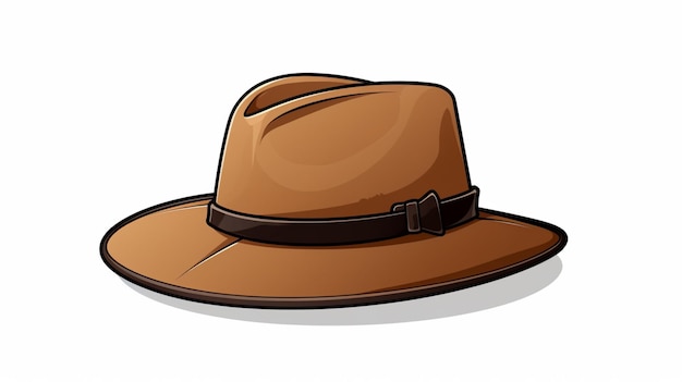 Vector de clipart de sombrero sobre un fondo blanco