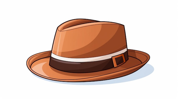 Vector de clipart de sombrero sobre un fondo blanco