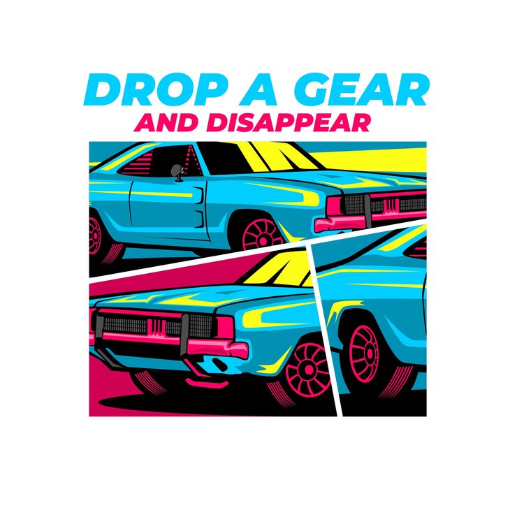 Vector vector de coche fresco con estilo cómico