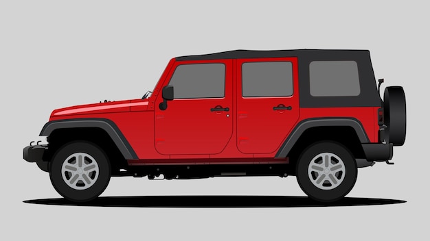 vector de coche rojo