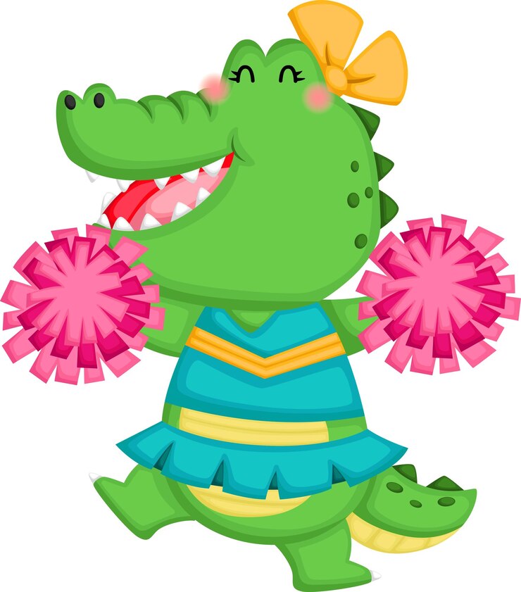Vector un vector de un cocodrilo animando