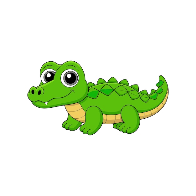 Vector cocodrilo de fondo blanco