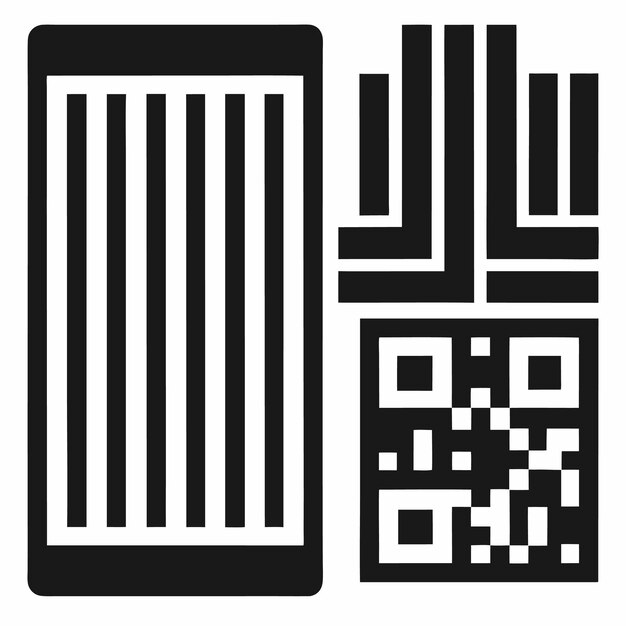 vector de código de barras y código qr